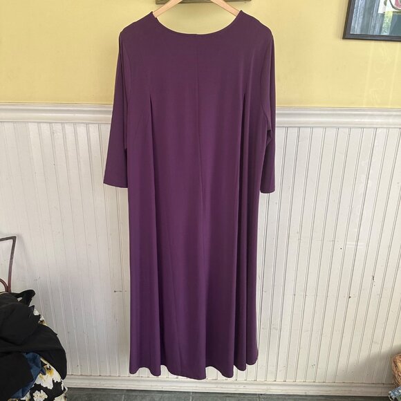 Antthony Originals Purple Swing dress plus size stretch knit tunic 1X - Picture 2 of 5